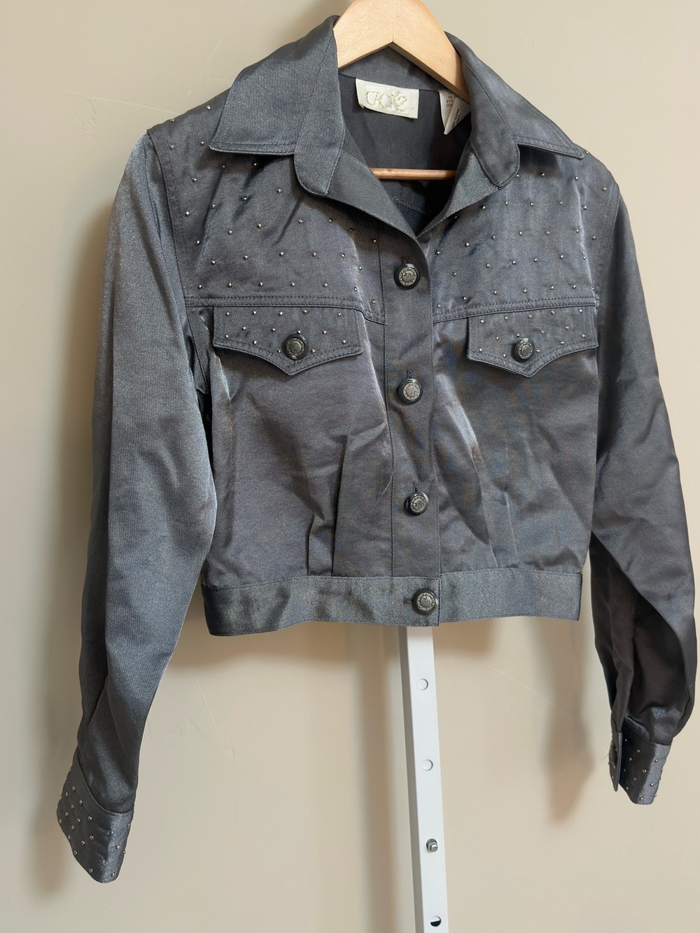 Vintage Cadé Studded Cropped Jacket XS Made in USA Y2K Western